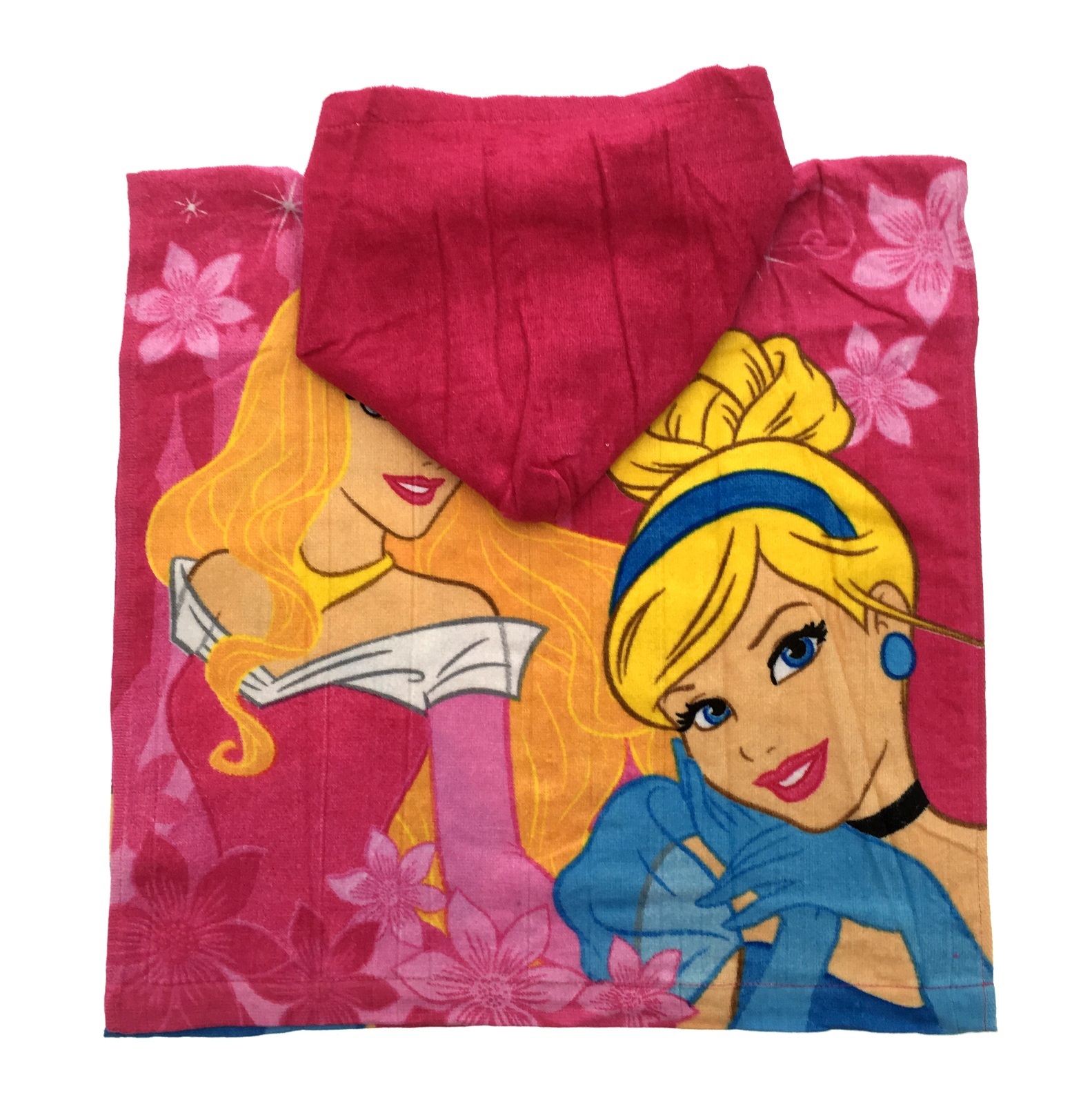 Disney Princess Hooded Beach Towel Bath Swimming Poncho Kids Girls One